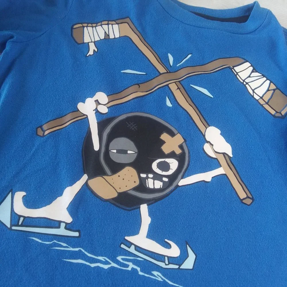 Old Navy | Long Sleeve Hockey T-Shirt Sport Winter Blue | XS (5)